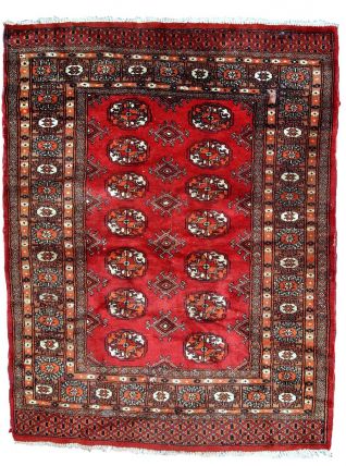 Tapis vintage Ouzbek Bukhara fait main, 1C756