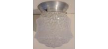 plafonnier en verre clichy blanc