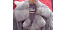 Manteau vison gris