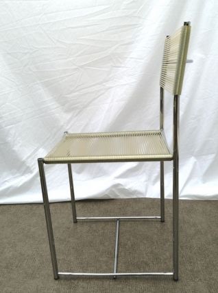 Lot de 6 chaises spaghetti vintage chromés de Belotti, Alias