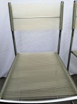 Lot de 6 chaises spaghetti vintage chromés de Belotti, Alias