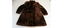 manteau en cuir et fourrure vison  T40