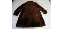 manteau en cuir et fourrure vison  T40