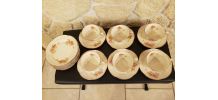 Service 6 personnes 6 assiettes  + tasses + soucoupes