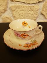 Service 6 personnes 6 assiettes  + tasses + soucoupes