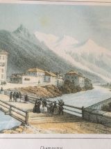 Litho Muller Deroy modèle Chamouny Hotel Royal et de l'Union