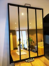 Miroir ancien industriel style Verrière 