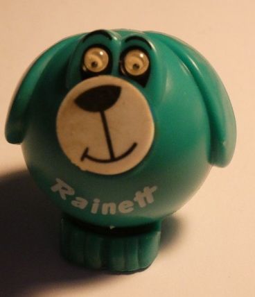 figurine publicitaire taille crayon chien Rainett annnées 60