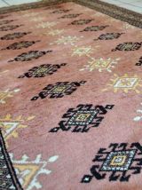 Tapis vintage Ouzbek Bukhara fait main, 1C538