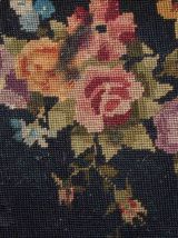 Tapis ancien Anglais Needlepoint fait main, 1C560
