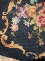 Tapis ancien Anglais Needlepoint fait main, 1C560