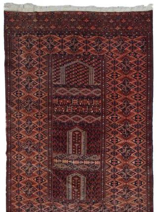Tapis vintage Turkmène Hachli fait main, 1C562