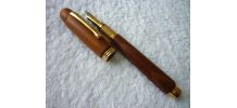 Stylo Plume  Artisanal Gainé Bois Années 90