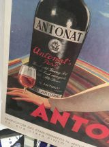 Affiche cartonnée Porto Antonat années 80.