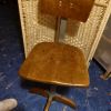 siège d'atelier,avec piètement,assise et dossier en bois (de
