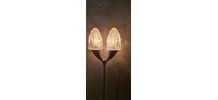lampadaire vintage shades vintage années 60 a 80  metal gris