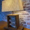 Magnifique Lampe neuve en bois flotté