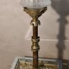  grande Lampe  bronze Napoléon III  globe sculpté  moulé opa