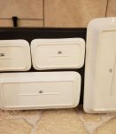 Lot de 4 plats rectangulaires vintage oranges