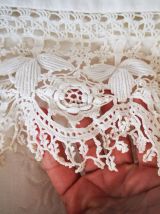 double rideaux a dentelle