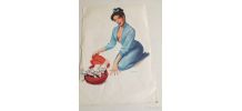  5 Affichettes pin'up de F. Mosca