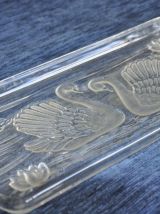 Plat à cake décor : cygnes Vintage