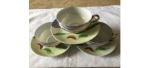 Set de 3 tasses avec leurs soucoupes