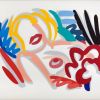 Tom Wesselmann Pop Art "Big Blonde 1989" Céramique peinte