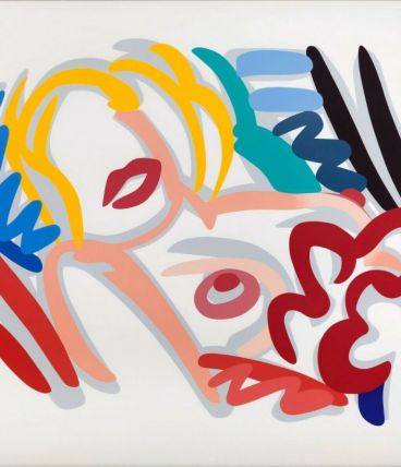 Tom Wesselmann Pop Art "Big Blonde 1989" Céramique peinte