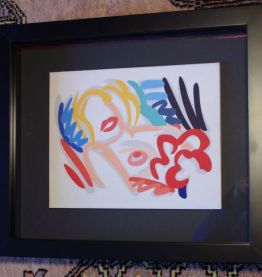 Tom Wesselmann Pop Art "Big Blonde 1989" Céramique peinte