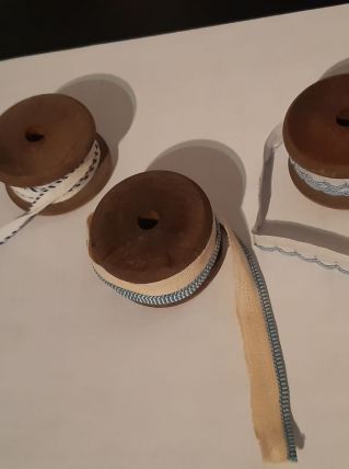 Lot de 3 bobines en bois