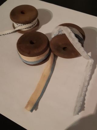 Lot de 3 bobines en bois