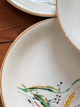 Set de 8 assiettes plates Sarreguemines Blé d'or