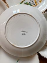 Set de 8 assiettes plates Sarreguemines Blé d'or
