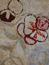 Tapis ancien Américain Hooked fait main, 1C570