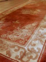 Tapis vintage Chinois Art Deco fait main, 1C591