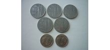 Lot 7 Anciennes Pièces de monnaies 100 Lires  Italie 