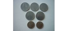 Lot 7 Anciennes Pièces de monnaies 100 Lires  Italie 