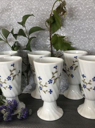 6 mazagrans porcelaine du Berry