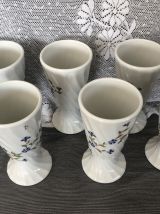 6 mazagrans porcelaine du Berry