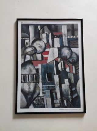 affiche encadrée "les toits de Paris"