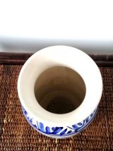 Vase décor Deruta au cygne 