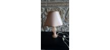 Lampe de chevet rose pied marbre