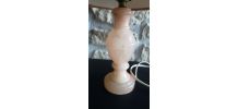 Lampe de chevet rose pied marbre