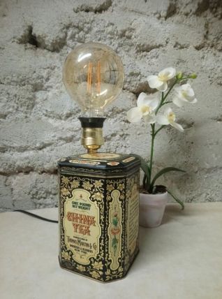 Lampe à poser récup' upcycling "China Tea"