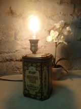 Lampe à poser récup' upcycling "China Tea"