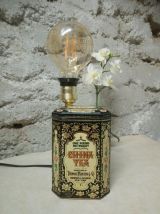 Lampe à poser récup' upcycling "China Tea"