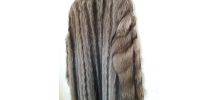 Manteau fourrure marmotte argentée
