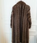 Manteau fourrure marmotte argentée