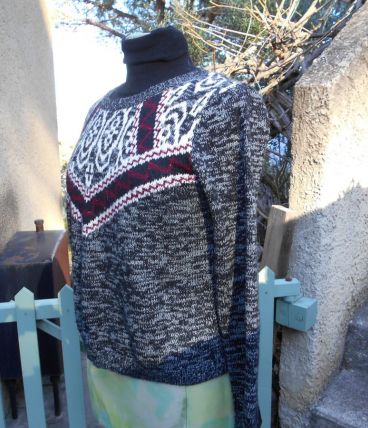 PULL NOEL VINTAGE NORVEGIEN T 36-38-40 TBE